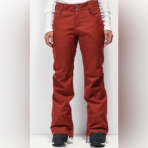 Ladies Aperture Crystaline Burgundy Snow Pants